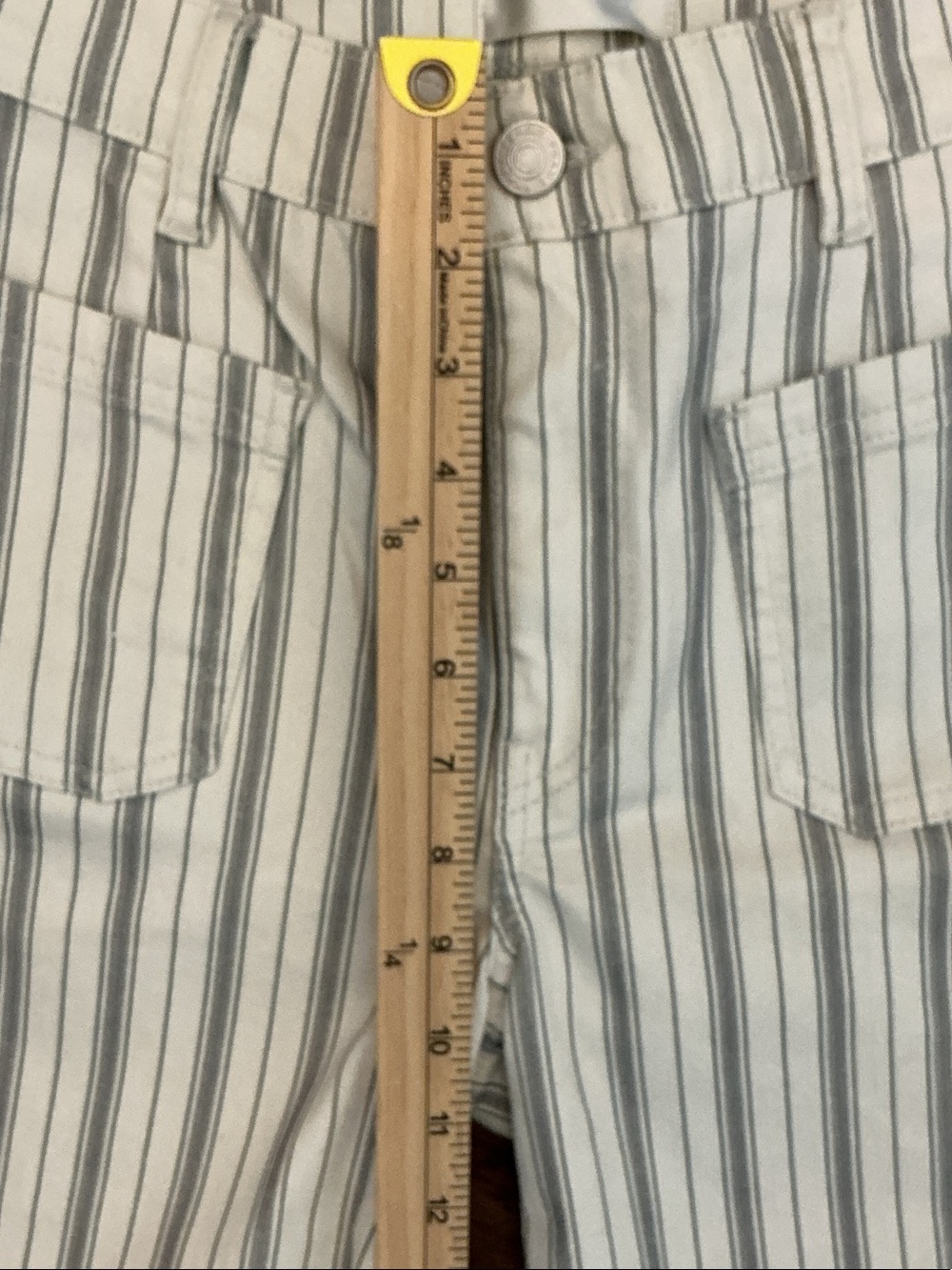 Frame Le Slim Palazzo 27 HighRise white/blue stripe  Wide Leg Jeans - Picture 7 of 11